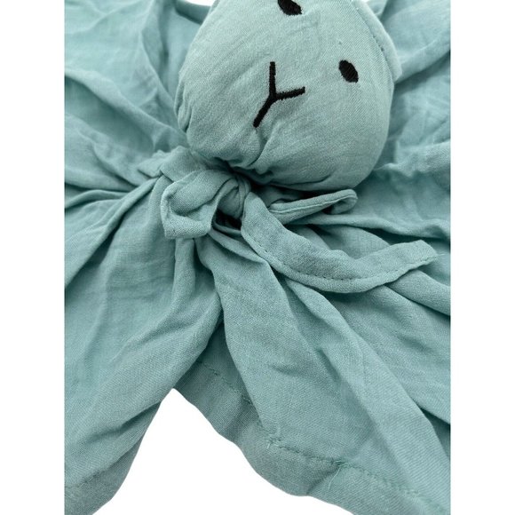 Le‎ Organix Green MUSLIN BEAR Koala Security Blanket Lovey Rattle Toy - Picture 3 of 5